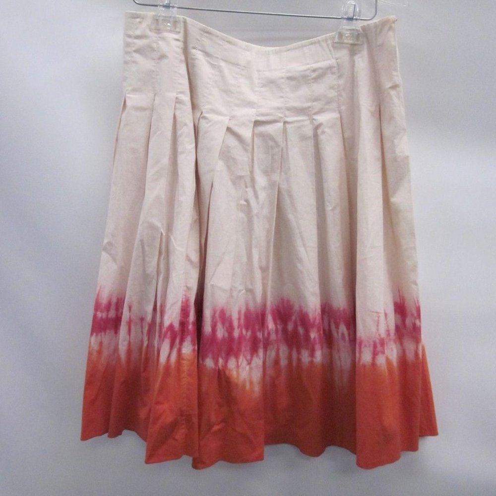 Authentic Prada Ivory, Orange and Pink Skirt Sz EU 44 - US 8